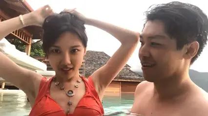 小情侣,人妻温泉偷情,水中性交