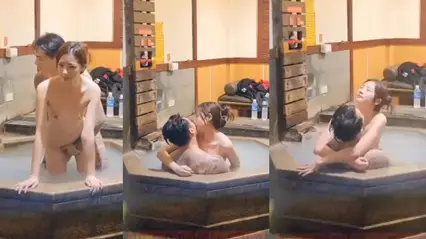 网爆流出网红情侣在日本的温泉日逼,爽的飞起 女忍身材真不错